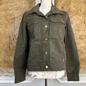 5.11‎ Tactical Penelope Canvas Jacket Women's Small Button Front Utility Green